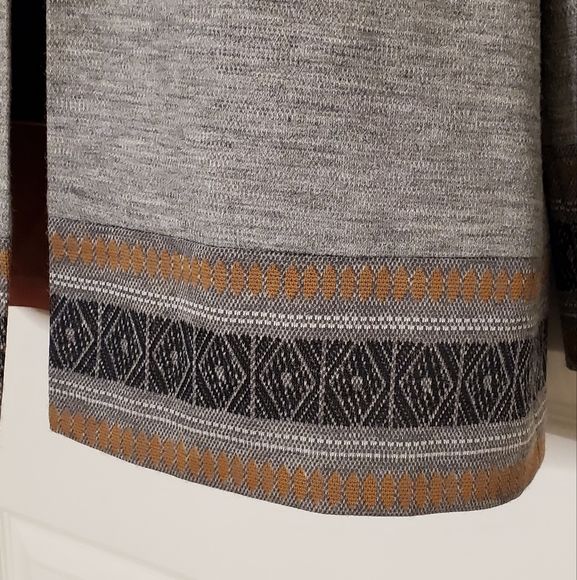 Fred Rothschild Grey Knit Jacket Embroidered Edge - Picture 8 of 9